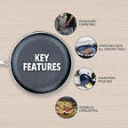 THE COOK'S COMPANY Non-Stick Frying Pan - Premium Skillet for Everyday Cooking, Nonstick Pan for Easy Cleanup, Durable Pan for Versatile Cooking Needs (Size: 9.5inch)