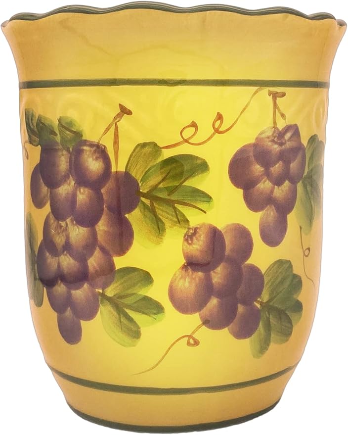 ACK Utensil Holder, Utensil Crock, Modern Kitchen Decor, Kitchen Storage (Grape)