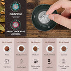 Portable Electric Coffee Grinder Stainless Steel Conical Burr Coffee Grinder with 45 Adjustable Settings Rechargeable Coffee Bean Grinder for Home, Travel, Camping, Office-Dark Green