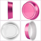 Beasea Mini Pie Tins with Lids, 4 Inch 50 Pack Mini Disposable Tart Pans, 8 Oz Rose Red Aluminum Pie Pan Tin Tart Pans Round Oven Baking Cake Pan for Pie Tart Quiche