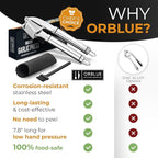 ORBLUE Garlic Press Stainless Steel - Premium Professional Grade Garlic Mincer, Crusher & Peeler Set - Easy Clean, Dishwasher Safe & Rust-proof