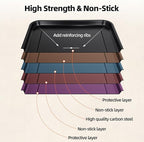 Replacement Baking Pan and Parchment Paper for Ninja Foodi SP101, Black Non-stick Baking Tray Air Fryer Liners Air Fryer Oven Accessories for Ninja Flip Toaster Oven