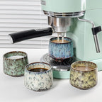 Ceramic Espresso Cups Set of 4, Espresso Coffee Mugs, Special Glazed Demitasse Cups Expresso Coffee Cup for Espresso Machine