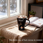 Chocolate Fondue Mug, Fondue Cups Tealight, Chocolate Melting Mug With Candle, Mini Ceramic Chocolates Melting Cup With Forks, Date Night Birthday Wedding Gifts (Red)