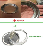 Canning Lids and Rings Regular Mouth Suitable for Ball or Kerr Jars,Small Mouth Mason Jar Lids and Bands Set of 12