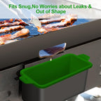 2 PCS Silicone Grease Cup Liners for Blackstone 36 28 22 17 Inch Griddle,Reusable Grease Catcher Cup Liner Grill Grease Tray,Durable Drip Pans Blackstone Griddle Accessories,Green