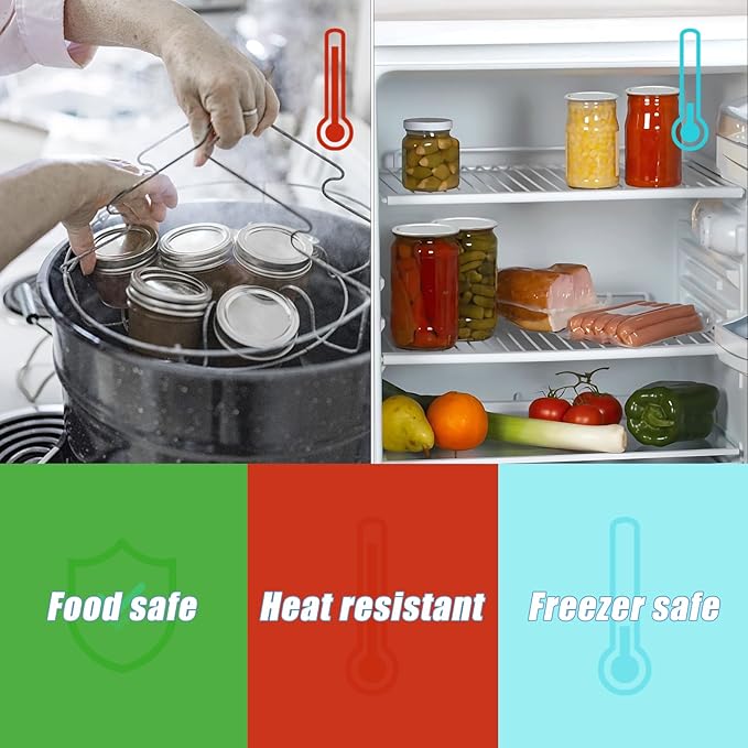 Canning Lids Regular Mouth, 30 Count 70MM Mason Jar Split-Type Metal Canning Lids for Ball, Kerr, Canning Jar lids Bulk, Food Grade Material Reusable Leak Proof Lids with Silicone Seals Rings