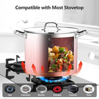 Homikit Large Stock Pot 14 Quart, Stainless Steel Chicken Soup Pot with Lid for Canning Steaming Stewing, Tri-ply Heavy Bottom Cooking Boiling Pasta Induction Stockpot, Dishwasher Safe