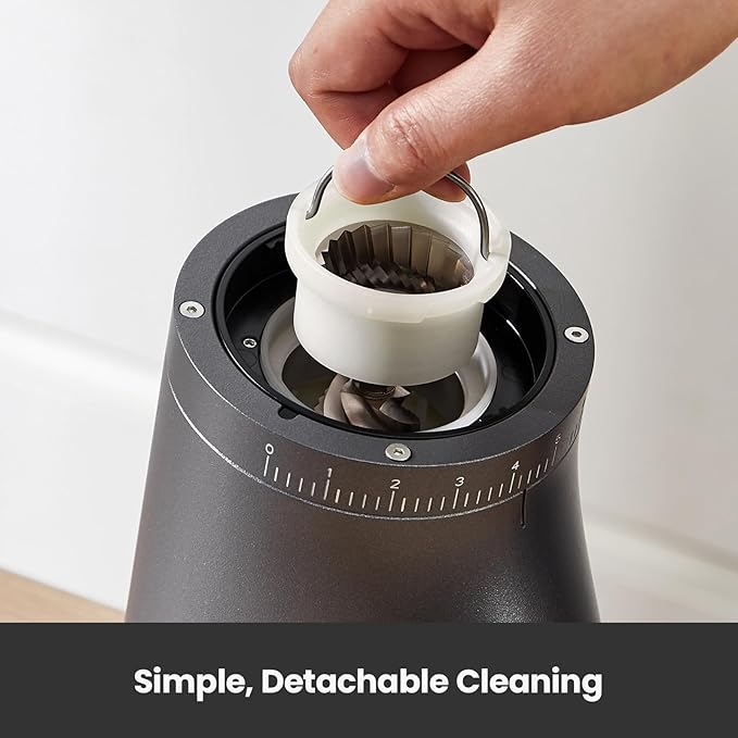 Electric Conical Burr Coffee Grinder, Coffee Bean Grinder with Smart 60S Timer, 60 Precise Adjustable Grind Settings for Espresso, 2-12 Cup, Easy to Clean, Durable & Quiet, G9010B Grey