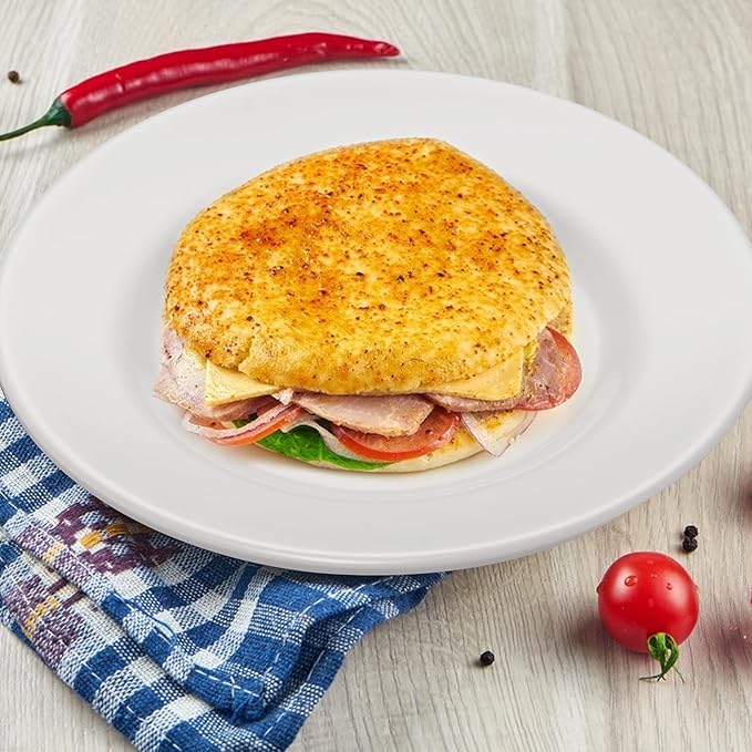 Melamine Dinner Plates Melamine Salad Plates 8 inch Round White Plates Set of 6,PYW-8-06