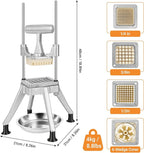 Commercial Vegetable Chopper Dicer w/3 Replacement Blades Onion Dicer Commercial Heavy Duty Vegetable Fruit Chopper Stainless Steel French Fry Cutter