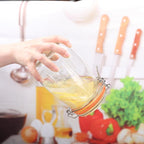 Wide Mouth Mason Jars 32 oz, 6 Pack Glass Canning Jars with Airtight Lid, Large Clear Canister Quart Jars for Pickling Flour Salad Jam Jelly Coffee Sugar Beans Kitchen Storage (6 Pack 32OZ)