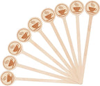 100Pcs Coffee Stirrers-5.9 Inch Natural Wooden Stir Sticks with Round Ends, Disposable Biodegradable Cafe Grade Coffee Stir Sticks Wood Beverage Mixer for Coffee Cocktails Milk Tea
