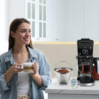 Stainless Steel Reusable Coffee Filter Compatible with Coffee Maker, Reusable Coffee Pods with 4 Cone Coffee Filters, Reusable Coffee Filters for Ninja CFP201 CFP300 CFP301 CFP307