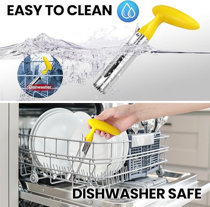 SCHVUBENR Premium Apple Corer Tool - Easy to Use and Clean - Sturdy Apple Core Remover with Sharp Serrature - Stainless Steel Corers for Apple and Pear - Core Fruits with Ease(Yellow)