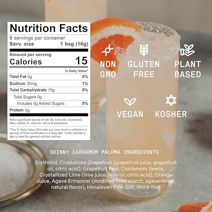 SAYSO Variety Pack | Skinny Mix Includes Spicy Margarita, Cardamom Paloma, Hibiscus Cosmopolitan & Honey Rosemary Moscow Mule Craft Cocktail & Moctkail Mixers (Low-Calorie & Low Sugar), 8-Pack Assorted