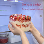 104oz Large Glass Trifle Bowl with Lid, Modern Design Clear Glass Round Dessert Centerpiece Serving Bowl for Laying Ice Cream Cakes, Salad, Fruit, Microwave & Dishwasher Safe