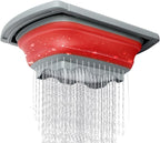 Qimh Colander Collapsible, Over The Sink Veggies/Fruit 6-Quart Strainers and Colanders with Extendable Handles, Folding Strainer for Kitchen