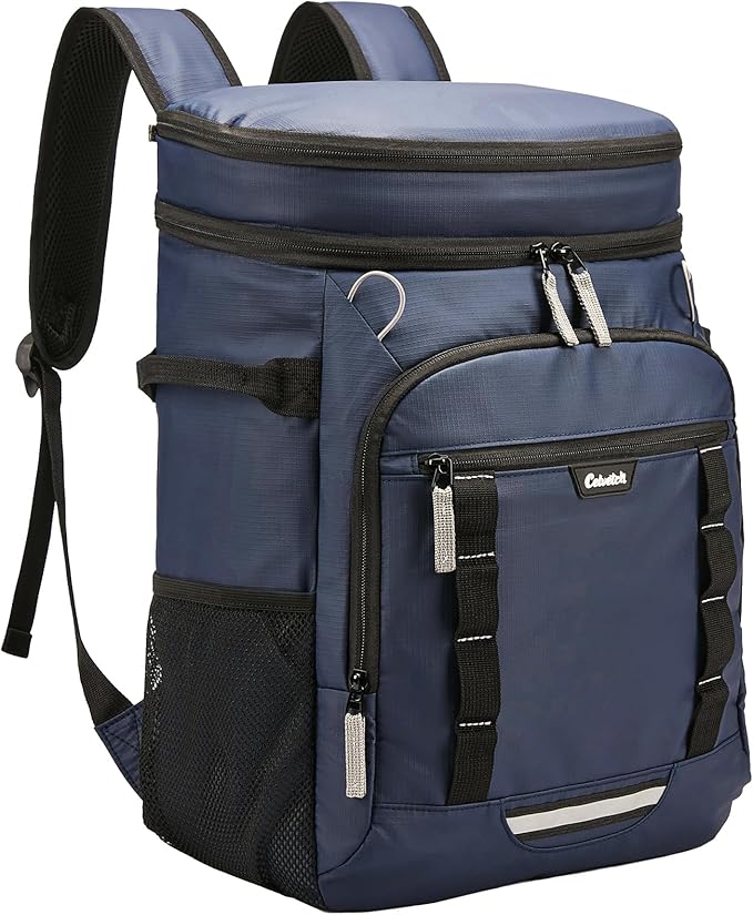 Backpack Cooler Insulated Leak Proof 36/40 Cans Large Capacity Soft Insulated Cooler Bag Lightweight Lunch Backpack for Men Women Work Travel Beach Camping Picnic Hiking - Navy Blue