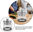 Juice Strainer Yogurt Strainer with Lid - Stainless Steel Soy Nut Milk Filter Food Maker - Iced Tea Pitcher Juice Tea Filter Pot with Scale for Making Yogurt Soybean Milk, 1.5L