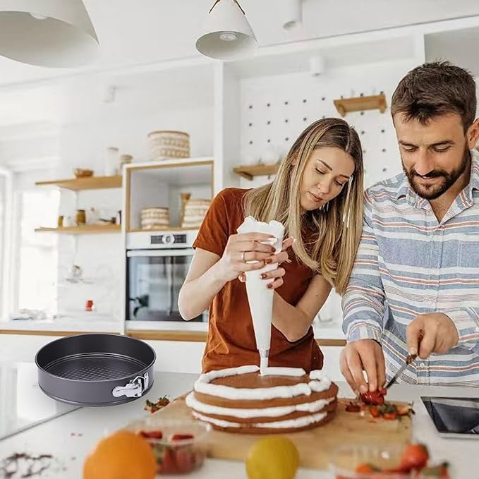 Springform Pan, Nonstick Cake Pan, Round cheesecake pan with leak-proof non-stick bottom removable bakeware.Cheesecakes, Pizzas and Quiches. (7+8+8.5+9.5+10+11 Inches)