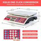 CAMRY Digital Price Computing Scale 66lb/30kg Commercial Produce Scale with Stainless Steel Platform and Green Backlight LCD Display for Meat, Fruit, Ideal for Deli, Farmers Markets, Restaurants