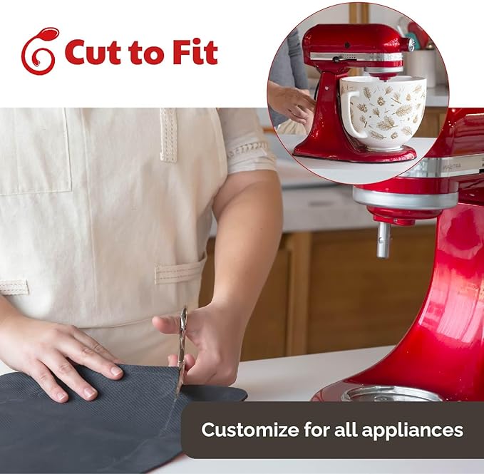 3 Pack Heat Resistant Mats for Countertop – Heat Pad Protector & Appliance Sliders for Kitchen – Cut to fit, Compatible with Ninja, Cuisinart, KitchenAid, Keurig & More