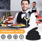 6 Pcs 16 14 11 Inch Restaurant Serving Trays Extra Large Serving Pallets Black Plastic Non Slip Round Pallets Large Food Crawfish Server Trays for Home Restaurant Kitchen Cafeteria Bar Hotel