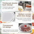 Microwave Steamer - Plastic Vegetable Steamer with Lid, BPA Free, Cookware, Healthy Cooking Quick Fast（Two-layer）