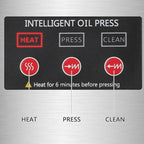 1500W Oil Press Machine with Double Oil Outlets, Automatic Commercial Oil Expeller Extractor Stainless Steel Oil Presser Pressing Mill Maker Machine for Commercial Domestic Use, 110V Silver