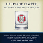 North Carolina State Double Old Fashion | Double Rocks Glass 14 OZ for Liquor | Expertly Crafted Pewter Glass By Heritage Pewter