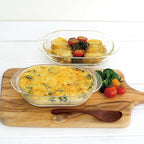 HARIO HGZO-1812 Heat-Resistant Glass Gratin Dish, Set of 2, Made in Japan
