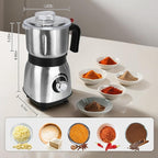 Spice Grinder Electric,Herb Nut Grinder for Kitchen, Detachable Espresso Grinders with Stainless Steel Blades, Filter and Brush, 500w Dry and Wet Grain Mill for Coffee, Rice, Bean, Seasoning (Black)