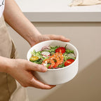 GZG Ceramic Cereal Bowls Set of 4,6 Inch Stoneware Soup Bowls,Dishwasher and Microwave Safe,Stackable,Scratch Resistant for Oatmeal,Fruit,Salads and Rice(Ivory White)