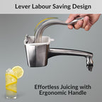 Heavy Duty Manual Lemon Squeezer - ASA ASA STORES 9.8'' Stainless Steel Rust Proof-Ergonomic Handle Citrus Juicer Oranges,Easy Extraction-Seed Catcher Pour Spout-Easy To Clean-Garlic Press-Nutcracker