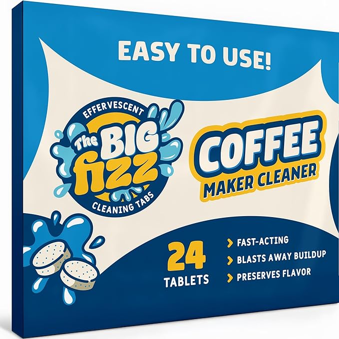 Coffee Maker Descaler - Easy to Use Coffee Machine Tablets Compatible with All Major Brands - Fast Acting Descaling Tablets Preserves Brew Flavor & Machine Longevity (24 Count)