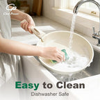 Chef Power Ceramic Nonstick Cookware Set 5 Piece with Detachable Handle, Induction Dishwasher Oven Safe Pans and Pots Set, RV Kicthen Set Removable Handle, Cream White