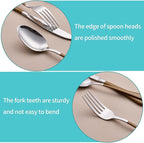 20-Piece Brown Silverware Set for 4, 18/0 Stainless Steel Flatware Cutlery Utensils Set, Include Dinner Knives,Dinner Forks,Dinner Spoons,Salad Forks,Teaspoons,Dishwasher Safe