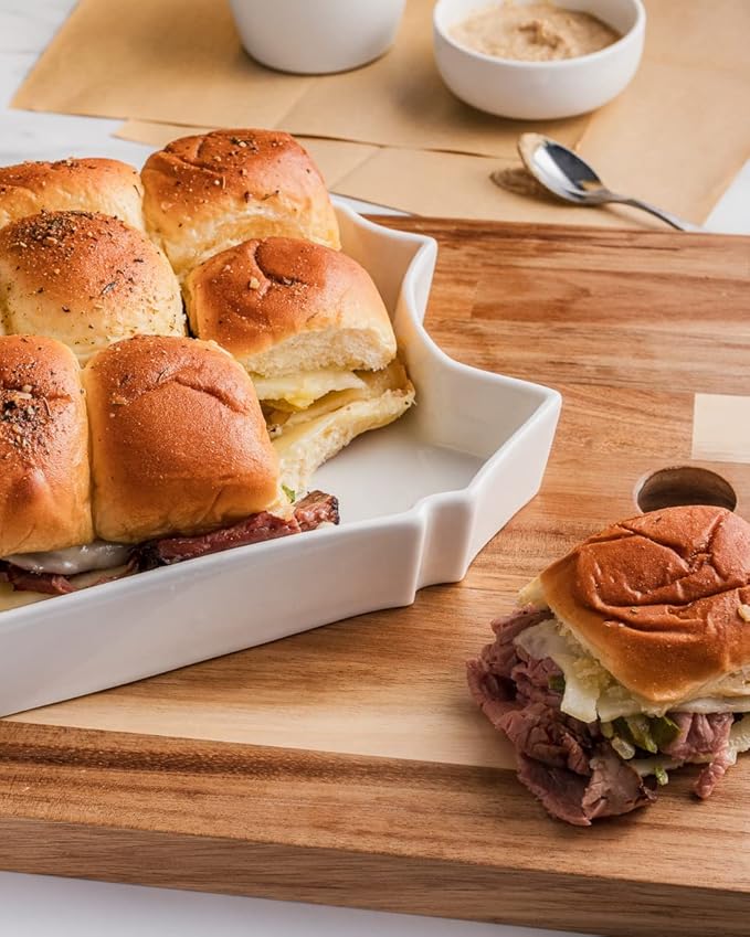 Pennsylvania Shaped Baking Dish, Serving Platter or Decorative Tray Charming Porcelain Bakeware Oven Microwave and Dishwasher Safe