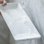 Gomakren 3 Tier Serving Trays Stand 14 Inches Serving Platters Rectangular Large Serving Plates for Party Display Set Collapsible Sturdier Rack, Christmas Serving Trays and Platters