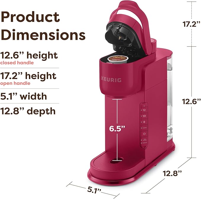 Keurig K-Express Single Serve Coffee Maker – Strong Brew Option, 42oz Reservoir, Sleek Design for Holiday Hosting & Gifting, Holiday Berry