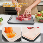 Titanium Cutting Boards for Kitchen, Pure Titanium Metal & Wheat Straw 2 Sided Healthiest Chopping Board, Dishwasher Safe Easy to Clean Large Size 16”×11”