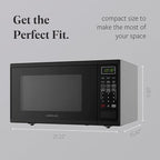 Farberware 1.1 Cu. Ft. 1000-Watt Microwave Oven Digital Control, 10 Power Levels, One-Touch Cooking, Defrost, Child Safety Lock, Black