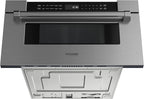 KoolMore Reserve 30 in. 1.2 cu. ft. Microwave Drawer with 10 Power Levels, Sensor Cooking, Melt, Defrost, Bake, Roast, Broil, Timer, Express Cook, 1500 Watts, UL Certified in Black Stainless-Steel