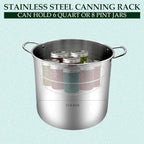Canning Pot, Stainless Steel 21.5QT Water Bath Canner with Rack and Lid, Canning Supplies with Complete Canning Tool Set for Beginners and Enthusiasts