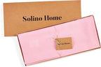 Solino Home Linen Pink Lemonade Table Runner 72 Inches Long - 100% Pure Linen 14 x 72 Inch Table Runner for Summer, Halloween - Fete