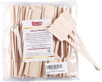 Gmark Green Product 6.25 Inch Wood Kayak Paddle Shape Sticks, Wood Stirrer for Honey, 100/Bag GM1035