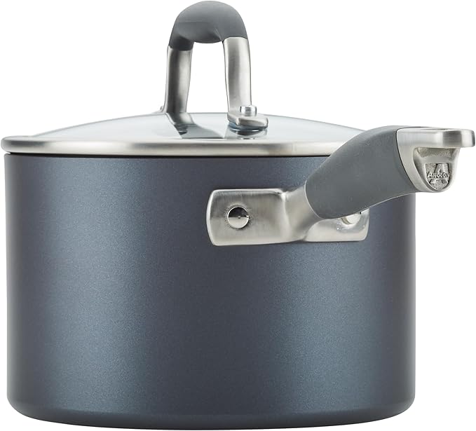 Anolon Advanced Home Hard Anodized Nonstick Cookware/Pots and Pans Set, 9 Piece - Moonstone