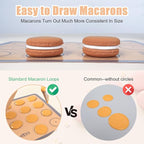Silicone Baking Mat Macaron - Set of 3 (2 Half Sheet Liners and 1 Quarter Sheet), Non Stick Silicon Cookie Oven Liner For Macaroons, Bake Pans, Pizza, Toaster, Cake and Bread Making (16.5x11.6, Grey)