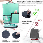 BAGSPRITE Stand Mixer Cover with Applicance Slider for KitchenAid 6/7/8 Quart Bowl Lift Mixers – Kitchen Appliance Dust Cover with Pockets for Kitchen Aid Accessories and Attachments